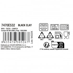 Tazza La Mediterránea Black clay (36 Unità)