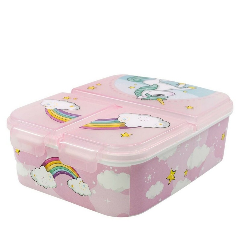 Portapranzo con Scompartimento per Posate Stor Unicorn Rainbow (6,7 x 16,5 x 19,5 cm)