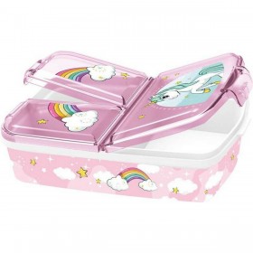 Portapranzo con Scompartimento per Posate Stor Unicorn Rainbow (6,7 x 16,5 x 19,5 cm)