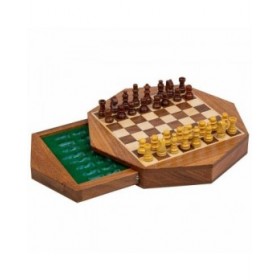 Scacchi Alexandra House Living Marrone Legno di acacia 22 x 5 x 22 cm Magnetico