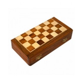 Scacchi Alexandra House Living Marrone Legno di acacia 25 x 4 x 25 cm Magnetico