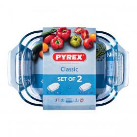 Set di Teglie da Forno Pyrex Classic Trasparente Vetro Borosilicato (2 pcs)