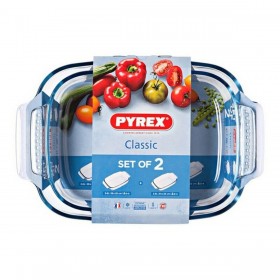 Set di Teglie da Forno Pyrex Classic Trasparente Vetro (2 pcs)