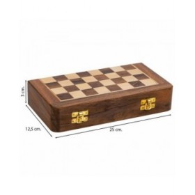 Scacchi Alexandra House Living Marrone Legno di acacia 25 x 4 x 25 cm Magnetico