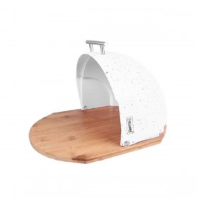 Portapane Feel Maestro MR-1678G Bianco Nero Legno Plastica 1 Pezzi