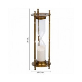 Clessidra Alexandra House Living Marrone Alluminio 10 x 30 x 10 cm