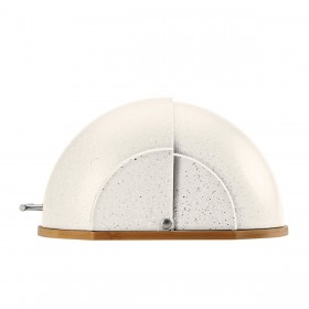 Portapane Feel Maestro MR-1678 Beige Argentato Legno Plastica 1 Pezzi 27,5 x 21 x 37,5 cm