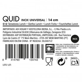Set di Forchette Quid Universal Metallo Acciaio inossidabile 11 cm 14 cm 12 Unità