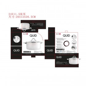 Casseruola con coperchio Quid Metallo Acciaio (24 cm)