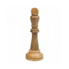 Statua Decorativa Alexandra House Living Marrone Legno di mango Scacchi 15 x 40 x 15 cm