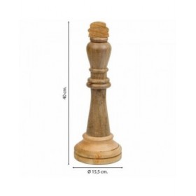 Statua Decorativa Alexandra House Living Marrone Legno di mango Scacchi 15 x 40 x 15 cm
