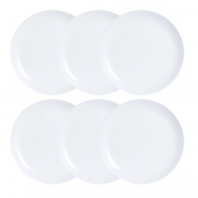 Set di piatti Luminarc Diwali 6 pcs Bianco Vetro