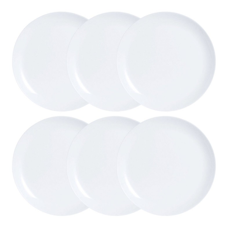 Set di piatti Luminarc Diwali 6 pcs Bianco Vetro