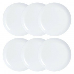 Set di piatti Luminarc Diwali 6 pcs Bianco Vetro