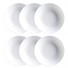 Set di piatti Luminarc Diwali 6 pcs Bianco Vetro
