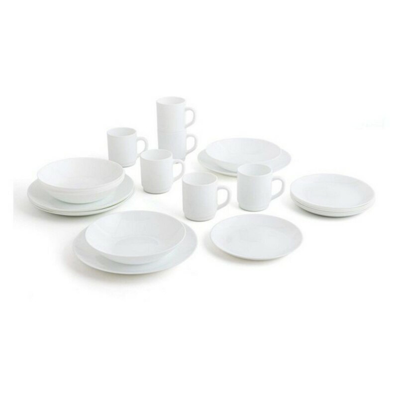 Servizio di Piatti Luminarc Zelie Bianco Multicolore Vetro 25 x 20 x 19 cm 24 Pezzi (24 pcs)