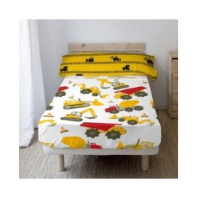 Set di Lenzuola HappyFriday Mr Fox Machinery Multicolore Singolo 2 Pezzi