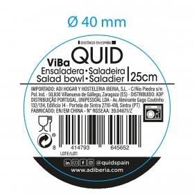 Insalatiera Quid Viba Trasparente Plastica (25 cm)