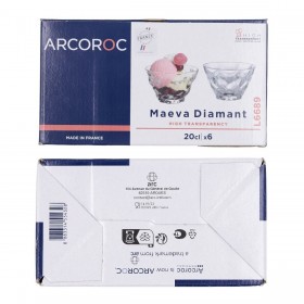 Coppa per Gelati e Frullati Arcoroc Maeva Diamant Trasparente 6 Unità 20 cl