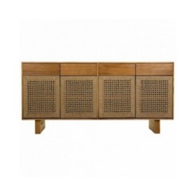 Credenza Alexandra House Living Marrone Legno di abete Legno di paulownia 36 x 75 x 160 cm