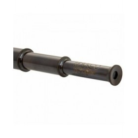 Statua Decorativa Alexandra House Living Marrone Pelle Vetro Ottone Telescopio 8 x 8 x 40 cm