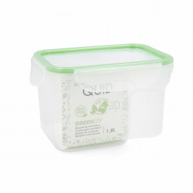 Porta pranzo Ermetico Quid Greenery 1,8 L Trasparente Plastica (Pack 4x)