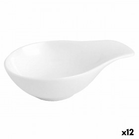 Set di Degustazione Quid Chef Bianco Ceramica 11 x 8 cm (12 Unità)
