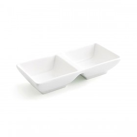 Vassoio per aperitivi Quid Select Bianco Ceramica 15 x 7 cm (12 Unità) (Pack 12x)