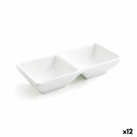 Vassoio per aperitivi Quid Select Bianco Ceramica 15 x 7 cm (12 Unità) (Pack 12x)