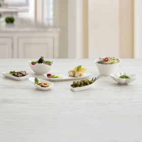 Vassoio per aperitivi Quid Select Bianco Ceramica 10,5 cm (6 Unità) (Pack 6x)
