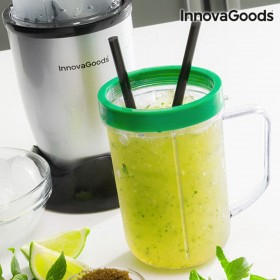 Frullatore Sbattitore con Bicchiere e Ricettario One Touch InnovaGoods 250W Grigio