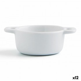 Set da Aperitivo Quid Gastro Fun Bianco Ceramica 10 x 7 x 4 cm (12 Unità)