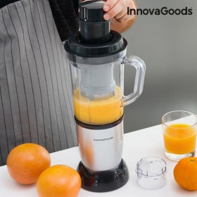 Frullatore Sbattitore con Bicchiere e Ricettario One Touch InnovaGoods 250W Grigio
