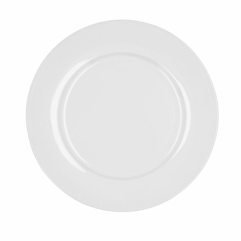 Piatto da pranzo Bidasoa Glacial Ala Ancha Bianco Ceramica Ø 27 cm 27 cm (4 Unità) (Pack 4x)