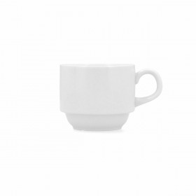 Set di Tazze da Caffè Bidasoa Glacial Bianco Ceramica 180 ml Caffè (6 Unità)
