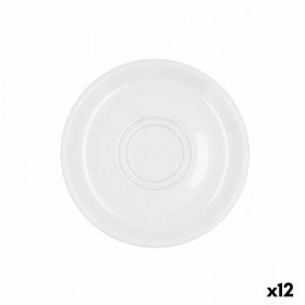 Piatto da pranzo Bidasoa Glacial Caffè 100-180 ml Bianco Ceramica (12 Unità) (Pack 12x)
