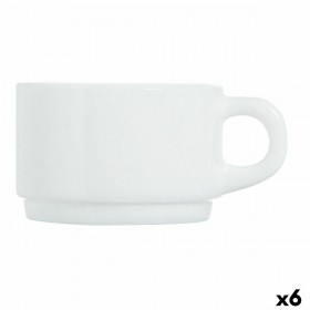 Set di Tazze Luminarc Apilable Bianco 280 ml Impilabile (6 Unità)