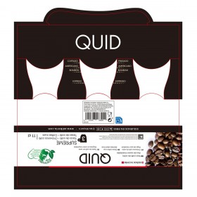 Set di Tazze da Caffè Quid Supreme Trasparente Vetro Acciaio 110 ml 3 Pezzi