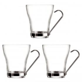 Tazza di caffè e tè Quid Supreme Trasparente 250 ml 3 Pezzi