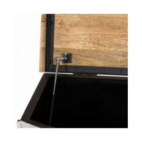 Baule Alexandra House Living Azzurro Bianco Ferro Legno di mango 45 x 45 x 90 cm Furgone