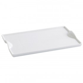 Vassoio per aperitivi Quid Gastro Fun Bianco Ceramica 25,5 x 15,5 cm (6 Unità) (Pack 6x)