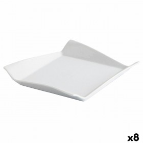 Piatto da pranzo Quid Gastro Fresh Bianco Ceramica Sandwich (8 Unità)