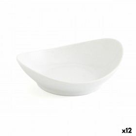 Vassoio per aperitivi Quid Gastro Fun Bianco Ceramica 14 x 11 cm (12 Unità)
