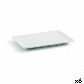 Vassoio per aperitivi Quid Gastro Fun Bianco Ceramica 20 x 13 x 2 cm (6 Unità)