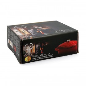 Casseruola con coperchio Bidasoa Rosso Metallo (4,3 L)