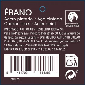 Sottopentola Quid Ebano Nero Metallo 18,5 x 18,5 x 1,5 cm