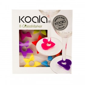 Identificatore per Calici Koala Stella Plastica Multicolore 8 Pezzi (12,8 x 5 x 13,7 cm)