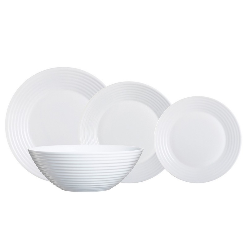Set di Stoviglie Luminarc Harena Bianco Vetro 19 Pezzi