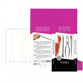 Set per frutti di mare Koala Eco Metallo 20 x 2,3 x 2 cm 3 Pezzi