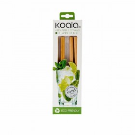 Cannucce Riutilizzabili Koala Bodega Metallo Acciaio 5 Pezzi